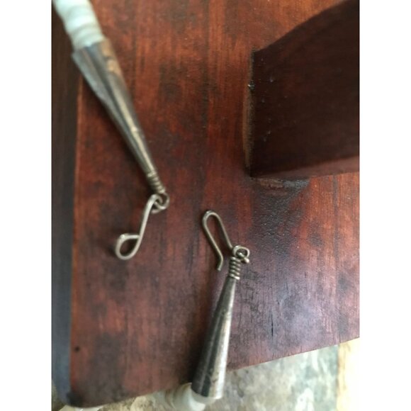 Heishi Necklace White Shell Disc & Turquoise Beads With Various Other Gemstones - Picture 7 of 8